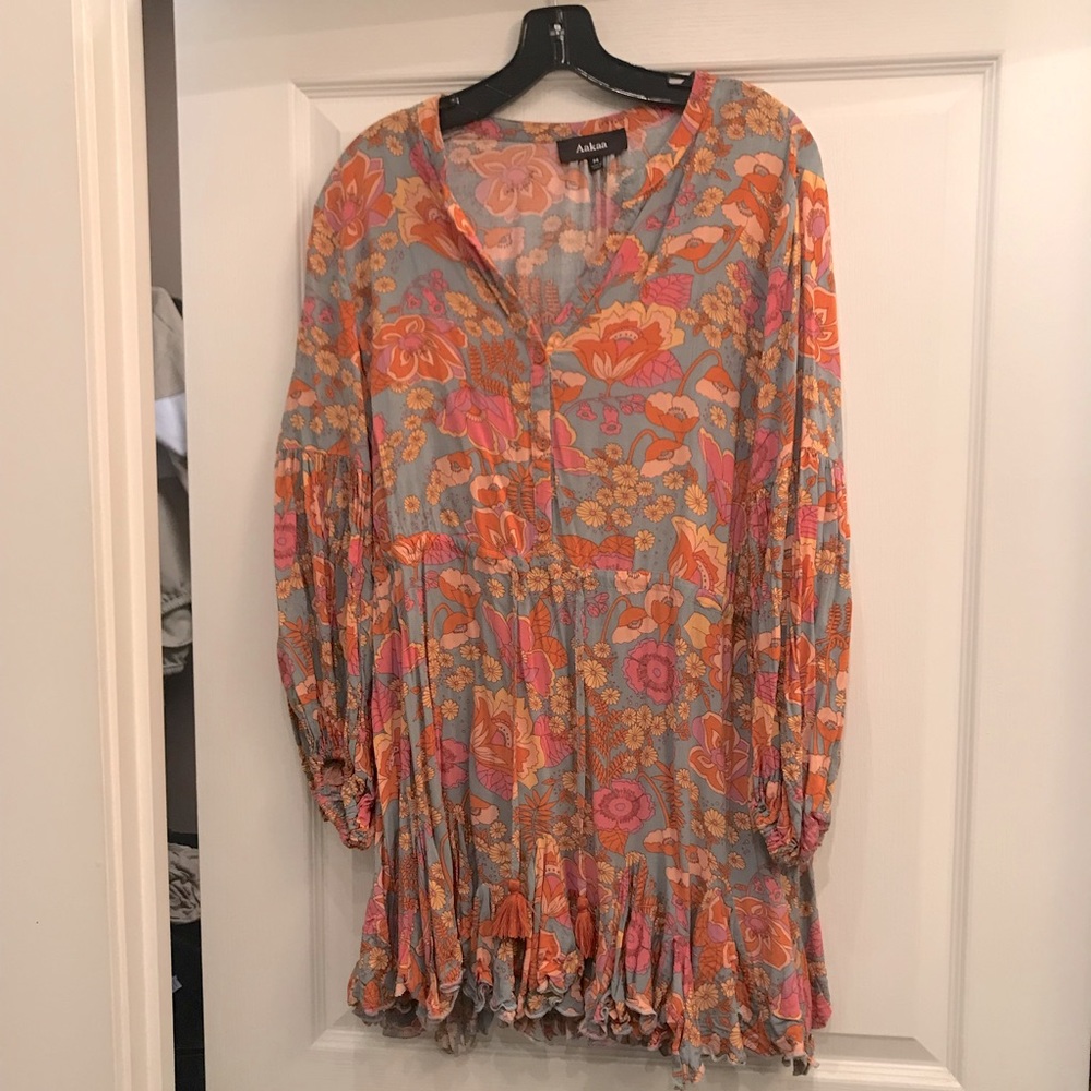 Balloon Sleeve Mini Dress